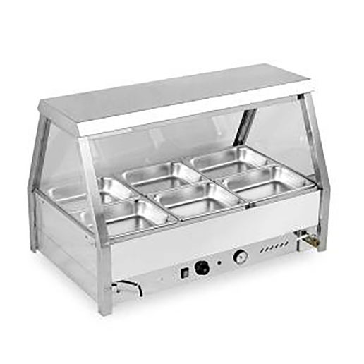 Electric Bain Marie 6 Bay Covered | Head Chef