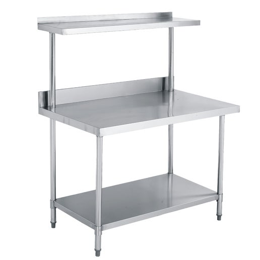 S/s Work Table + Shelf 1800x700x(850+550)mm | Head Chef